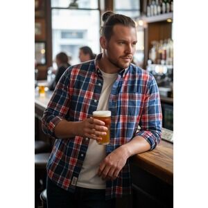 Vintage Y2K XXL Abercrombie‎ & Fitch Men's plaid shirt blokecore